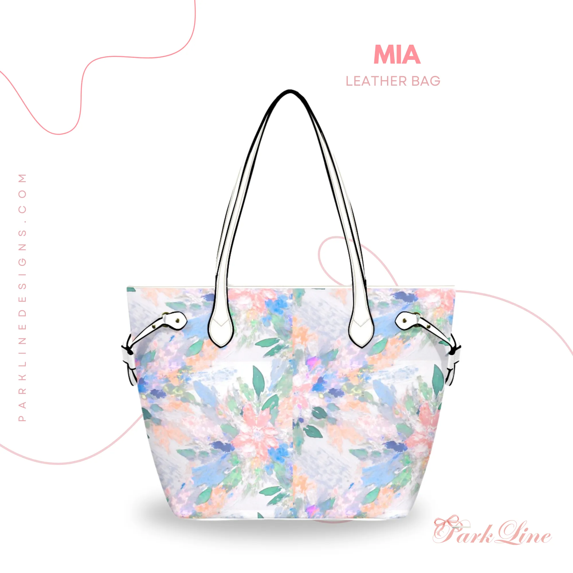 Claire Leather Bag | Heart, Flower and Bow Design | Perfect Gift for Her | Elegant & Durable Fashion Tote