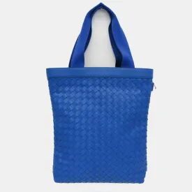 Cobalt Nappa Intrecciato Hydrology Tote Bag