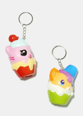 Cute Animal in Cone Squishy Keychain