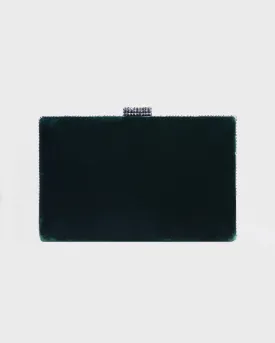 Dark Green Velvet Clutch