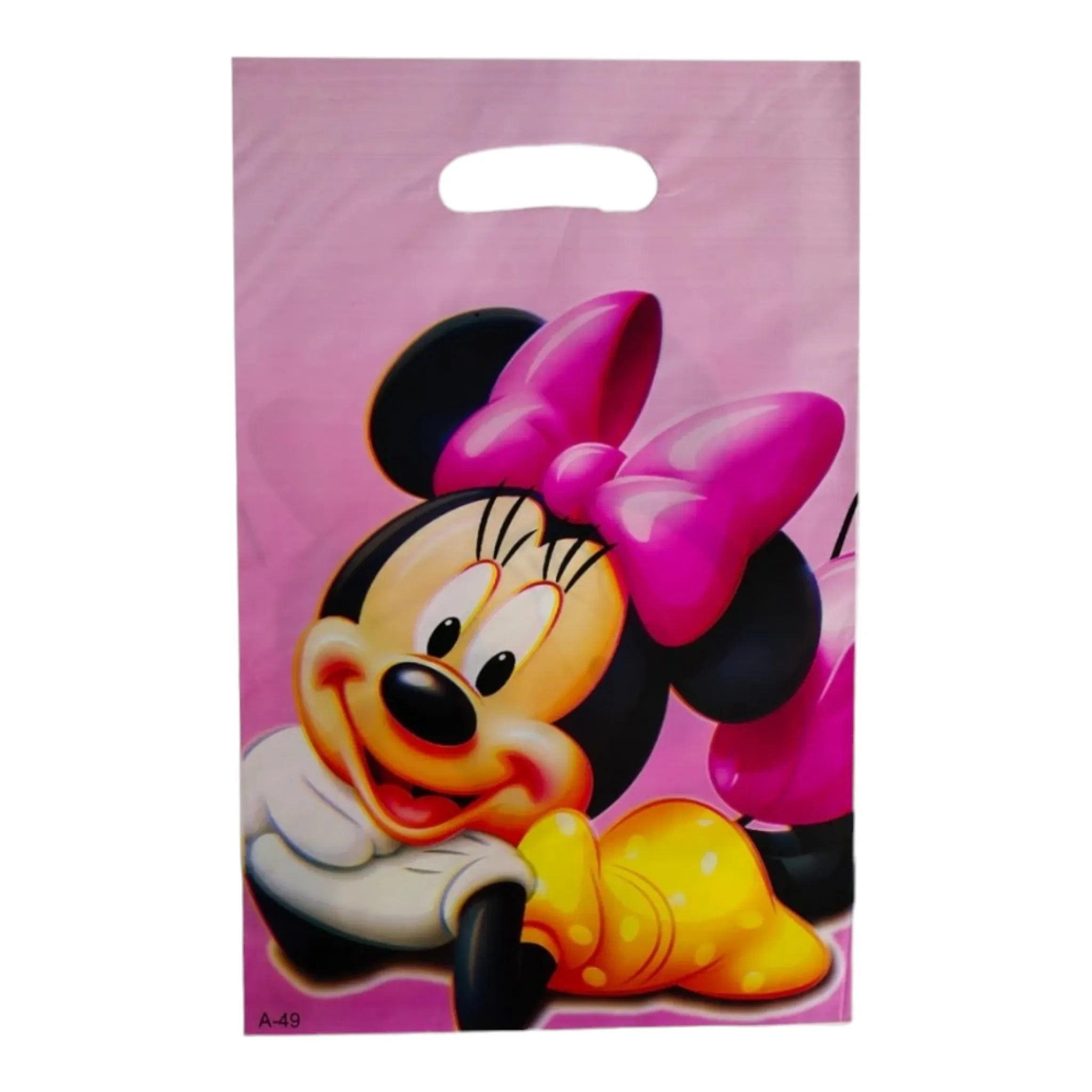 Disney Party Loot Plastic Treat Bags 16x25cm 10pack Die Cut Handle