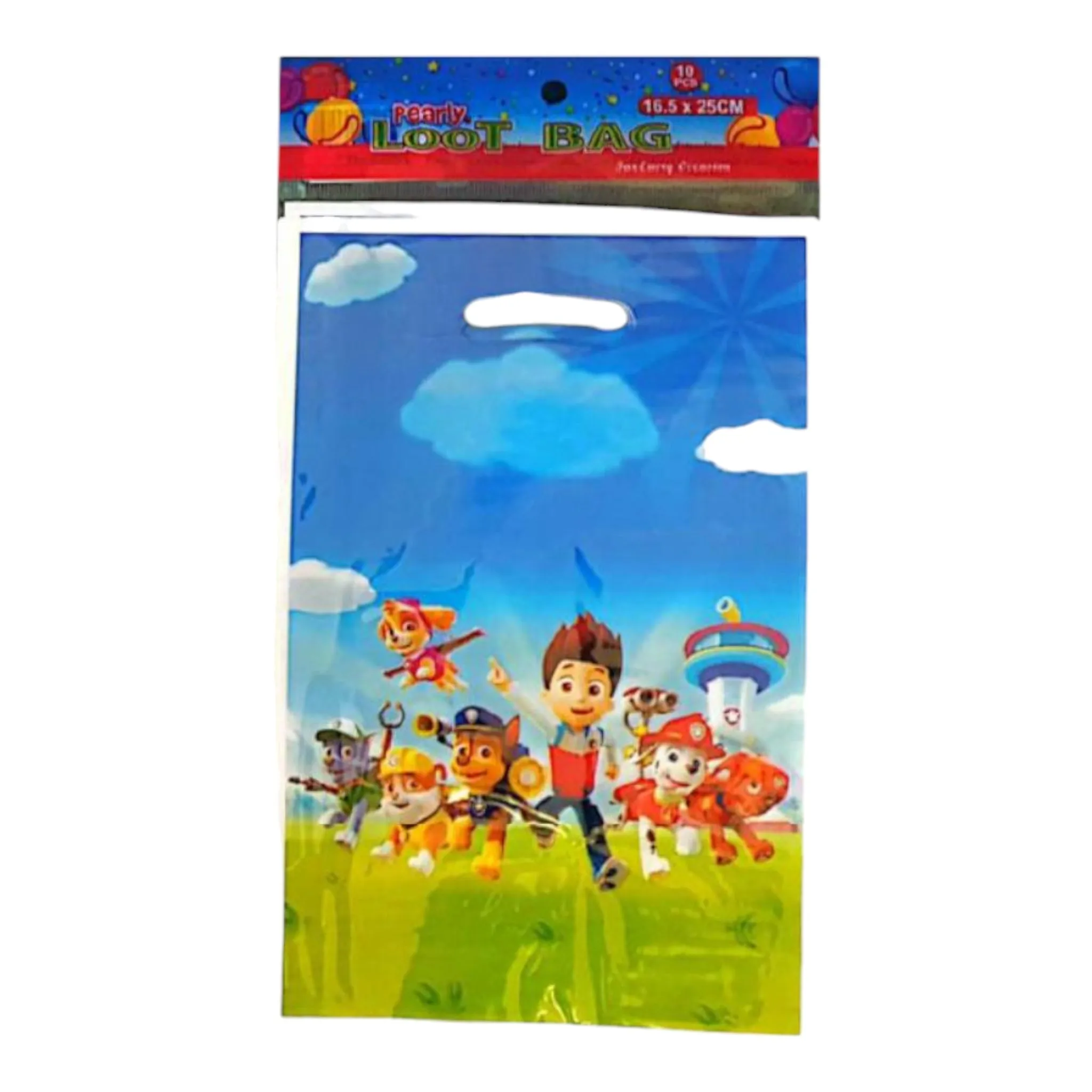Disney Party Loot Plastic Treat Bags 16x25cm 10pack Die Cut Handle