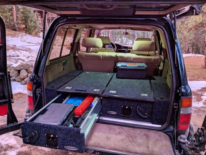 DOBINSONS | Land Cruiser 80 Series Dual Roller Drawer System Fridge Slide (RDKITLC80)