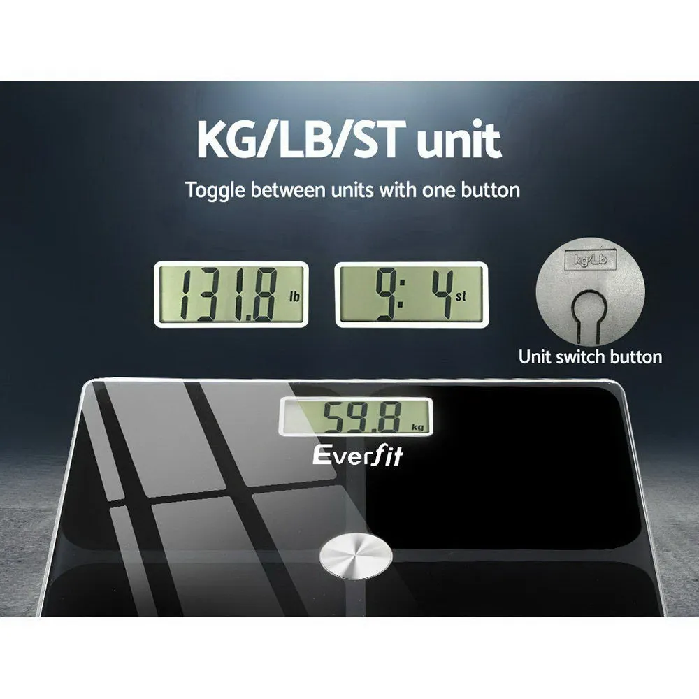 Electronic Digital Body Weight Scale Bathroom Scale-Black