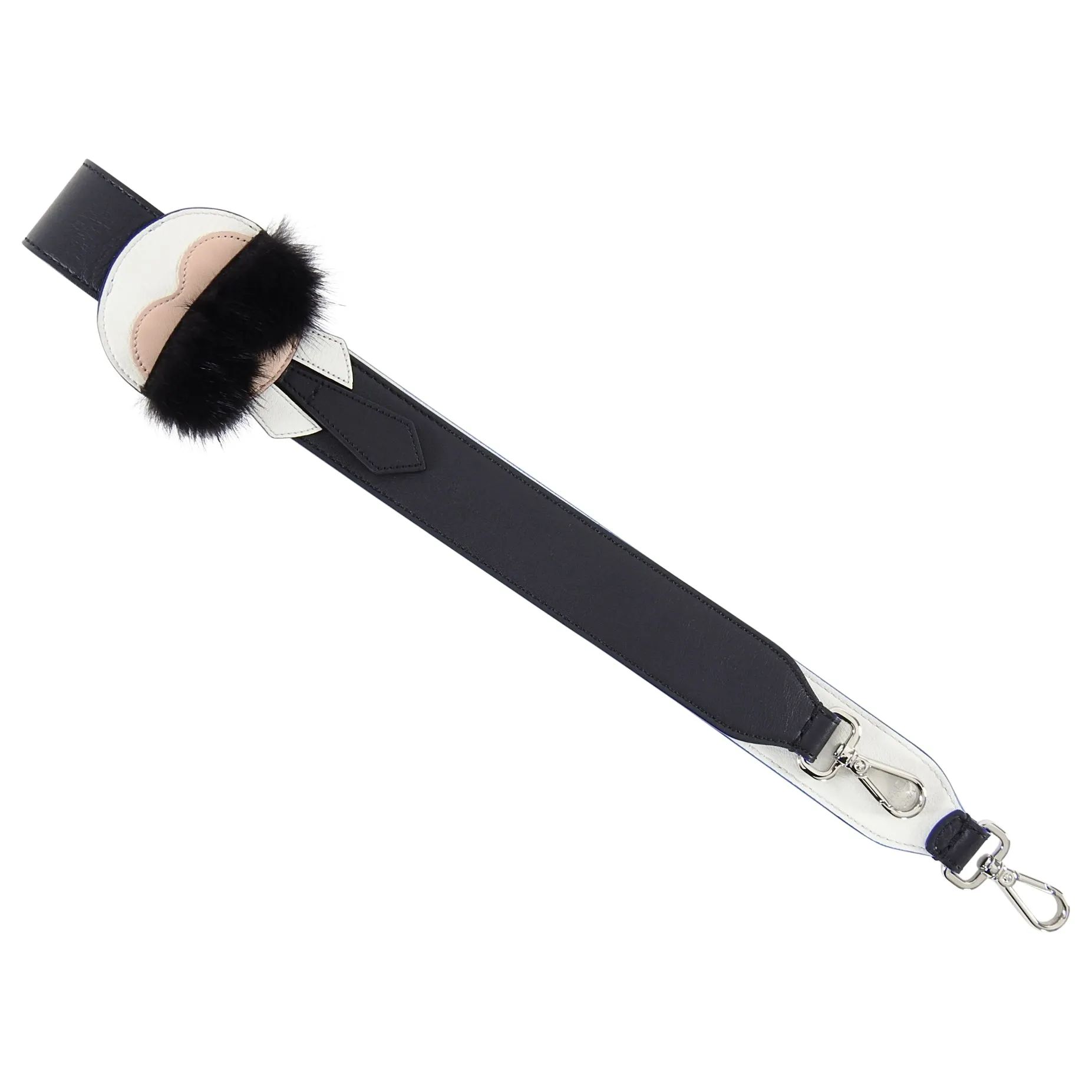 Fendi Karlito Karl Mink Fur Strap You Bag Strap