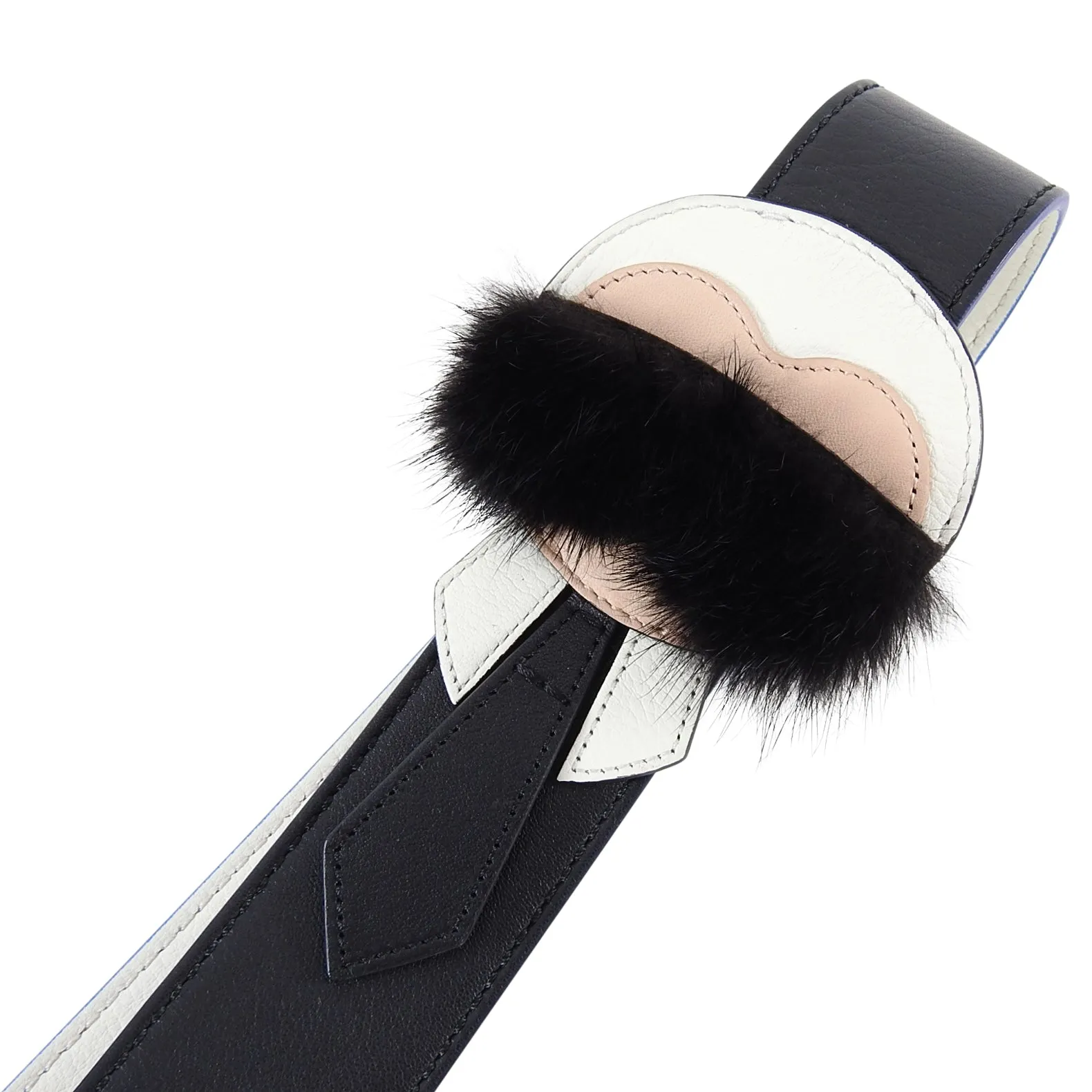 Fendi Karlito Karl Mink Fur Strap You Bag Strap