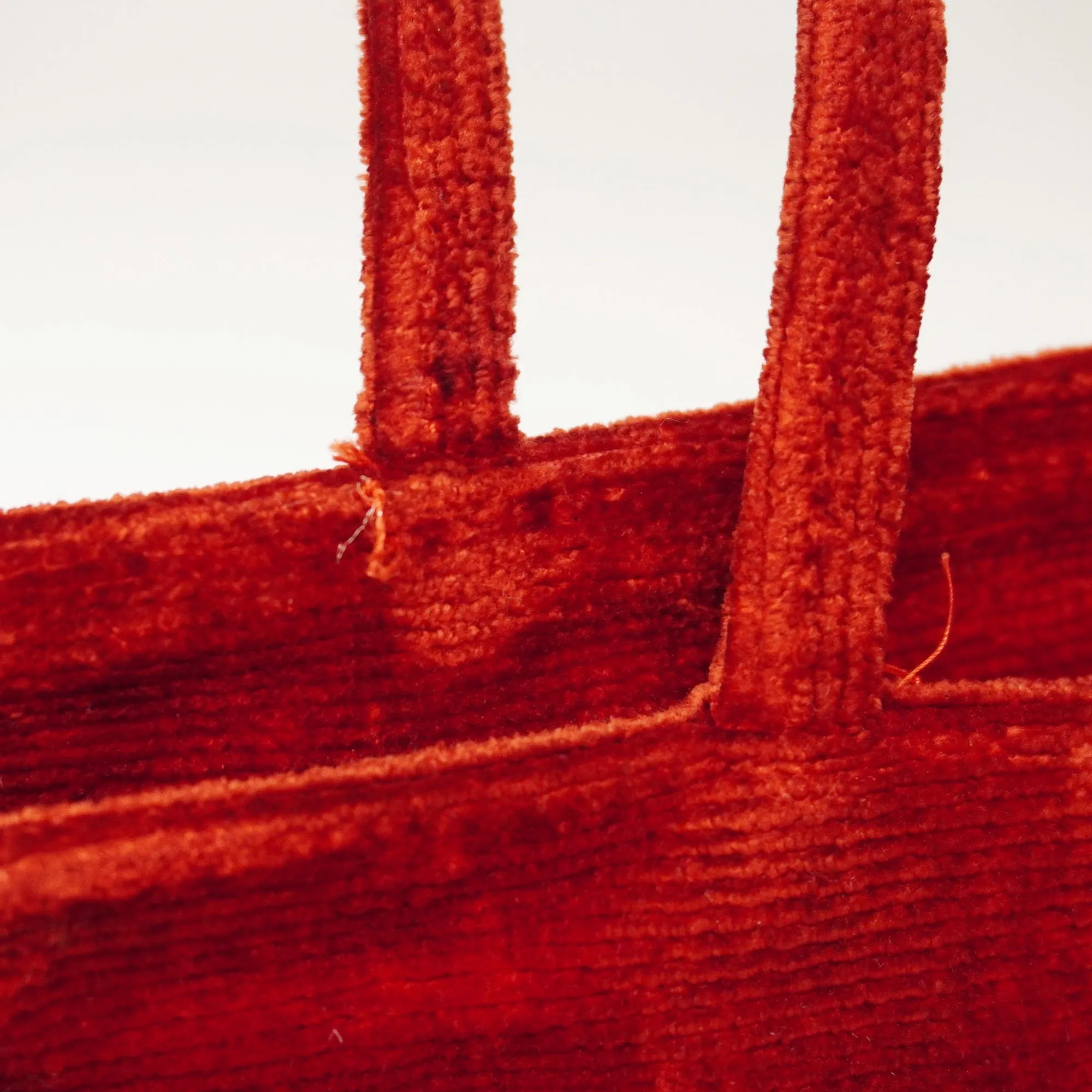 FENDI  Logo Velor Women's Tote Bag Red Color