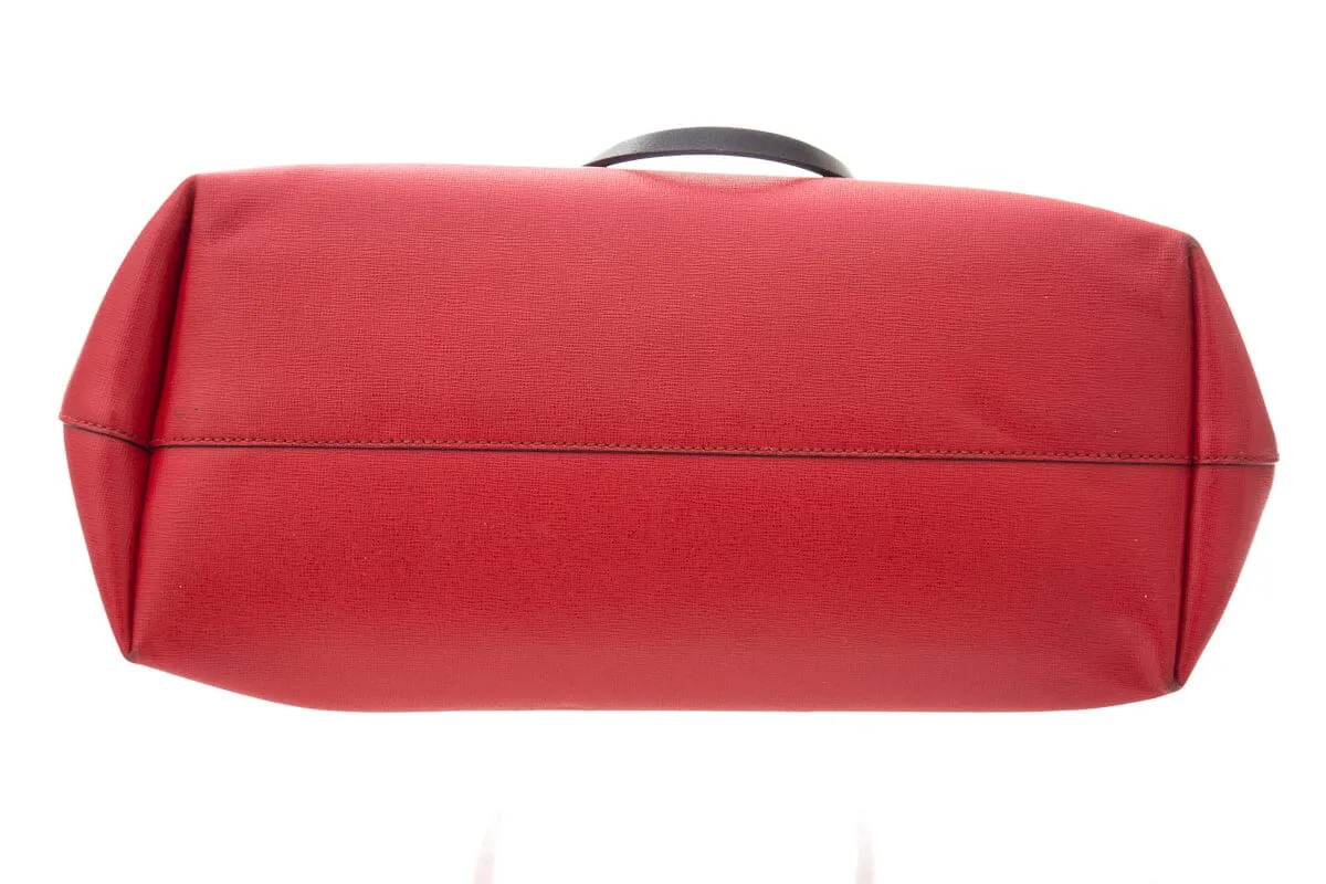 Fendi MONSTER ROLL Red Face Tote