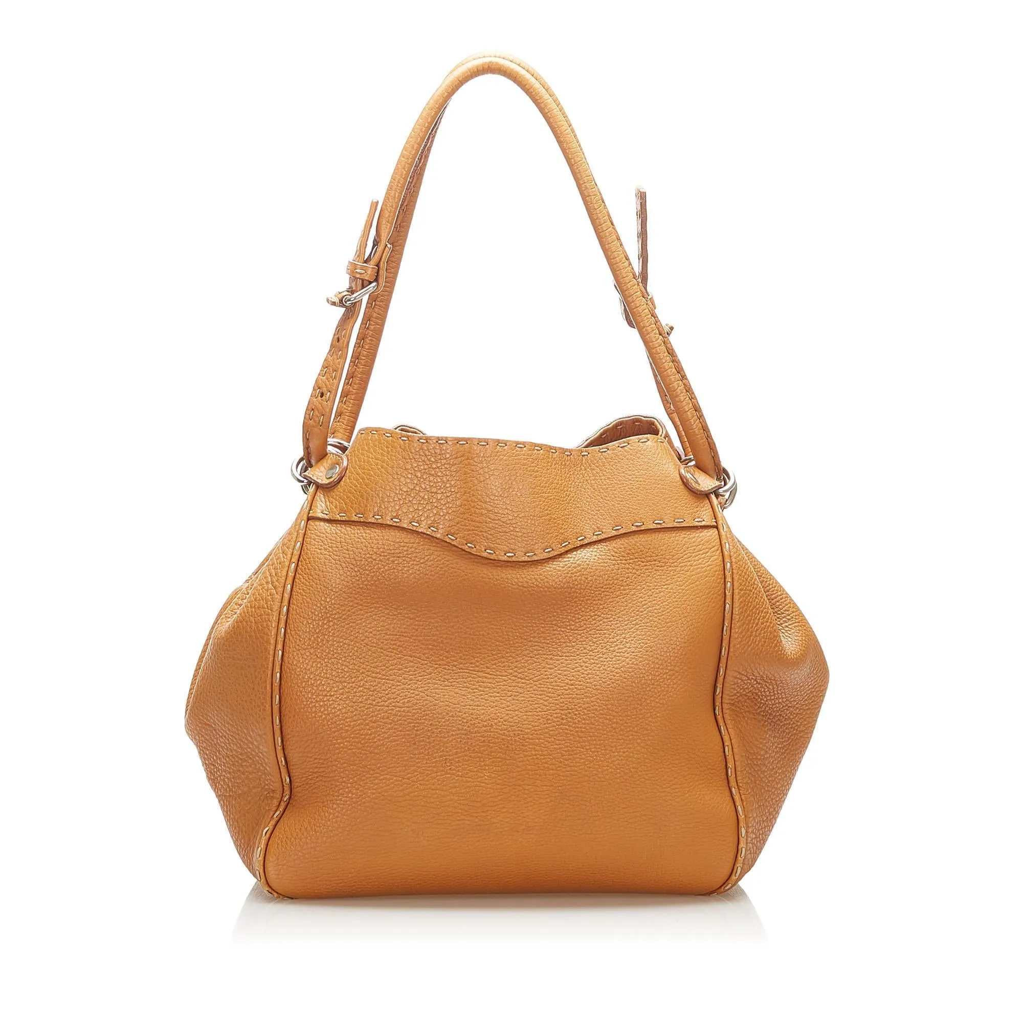 Fendi Selleria Leather Shoulder Bag (SHG-22347)