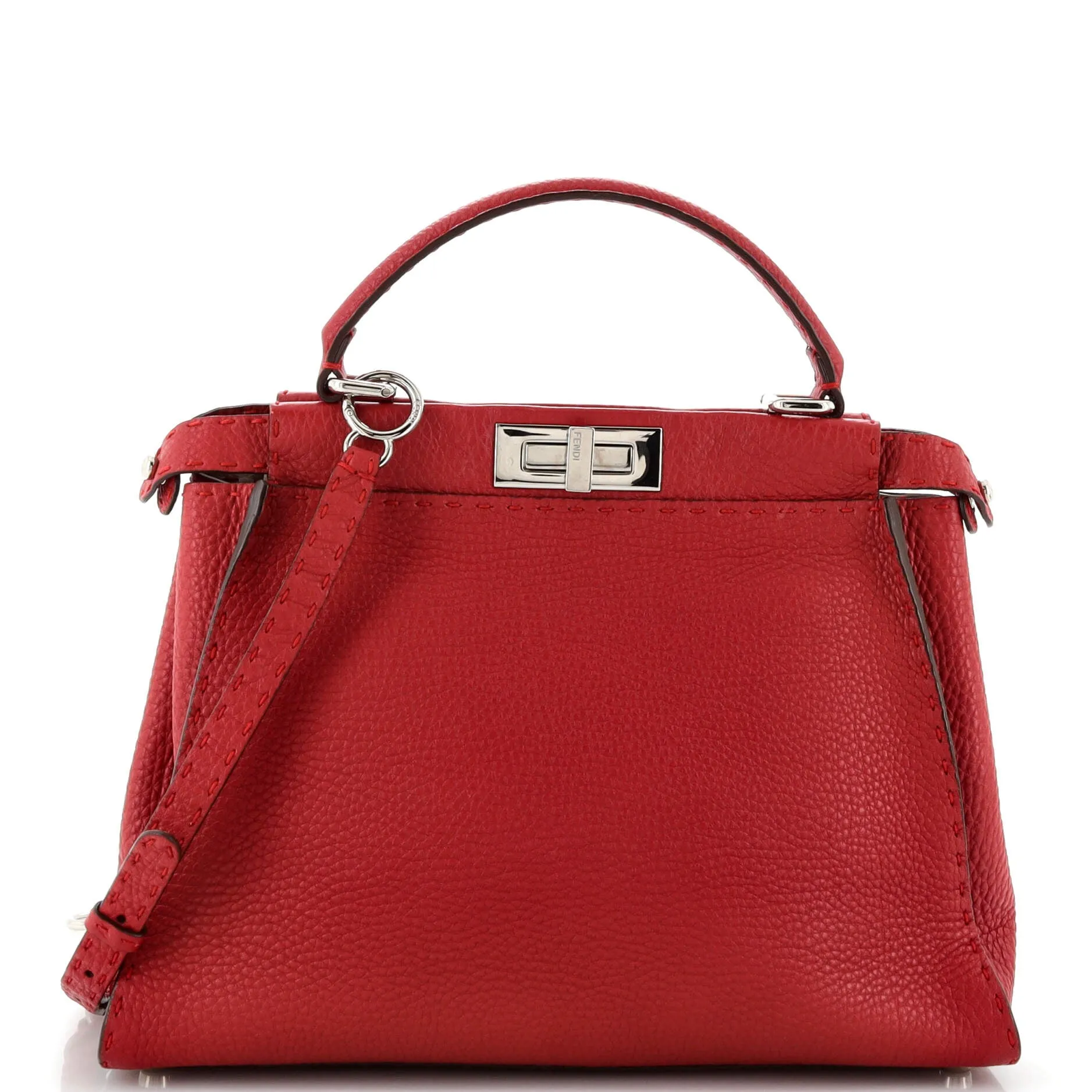 FENDI Selleria Peekaboo Bag Rigid Leather Regular