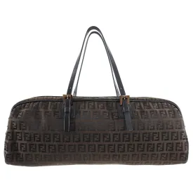 Fendi Vintage Spring 2001 Long Brown FF Zucca Logo Bag