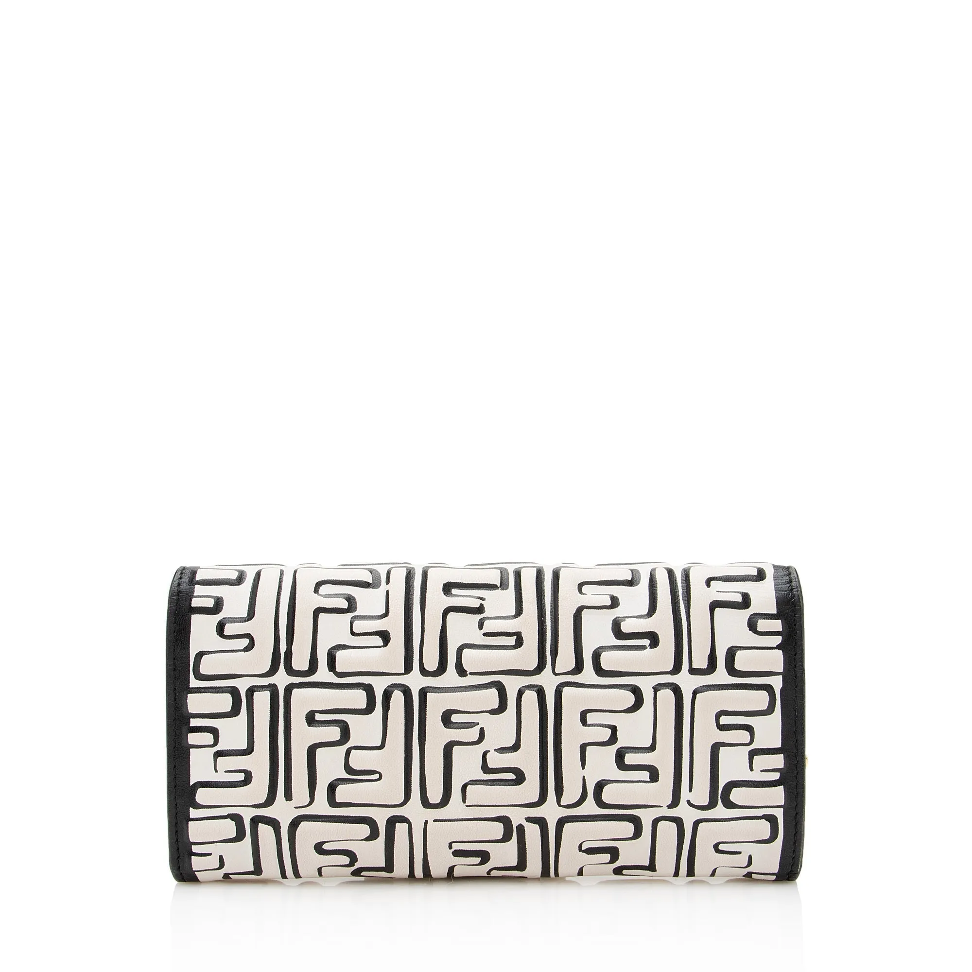 Fendi x Joshua Vides FF Logo Leather Wallet with Chain (SHF-22821)