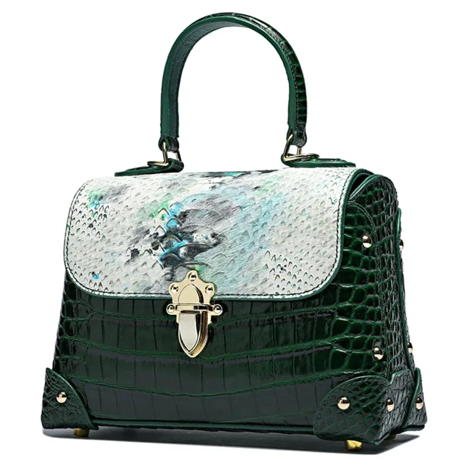 Genuine Leather Crocodile skin Luxury Women's Handbag