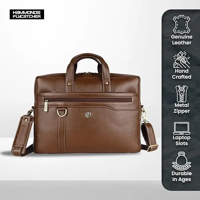 Genuine Leather Office Laptop Bags - Fits MacBook, Notebook up to 16 Inch - 1 Year Warranty