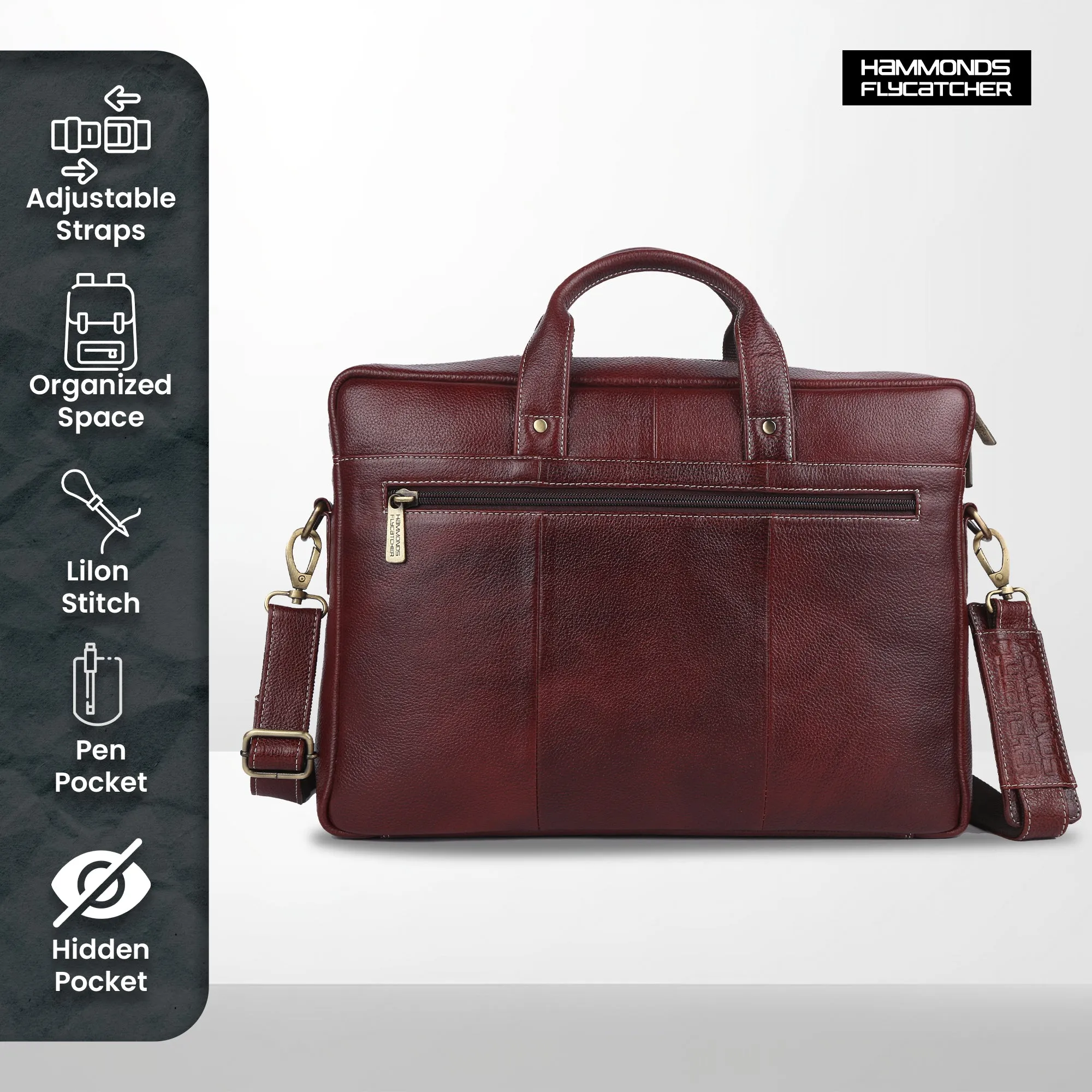 Genuine Leather Office Laptop Bags - Fits MacBook, Notebook up to 16 Inch - 1 Year Warranty