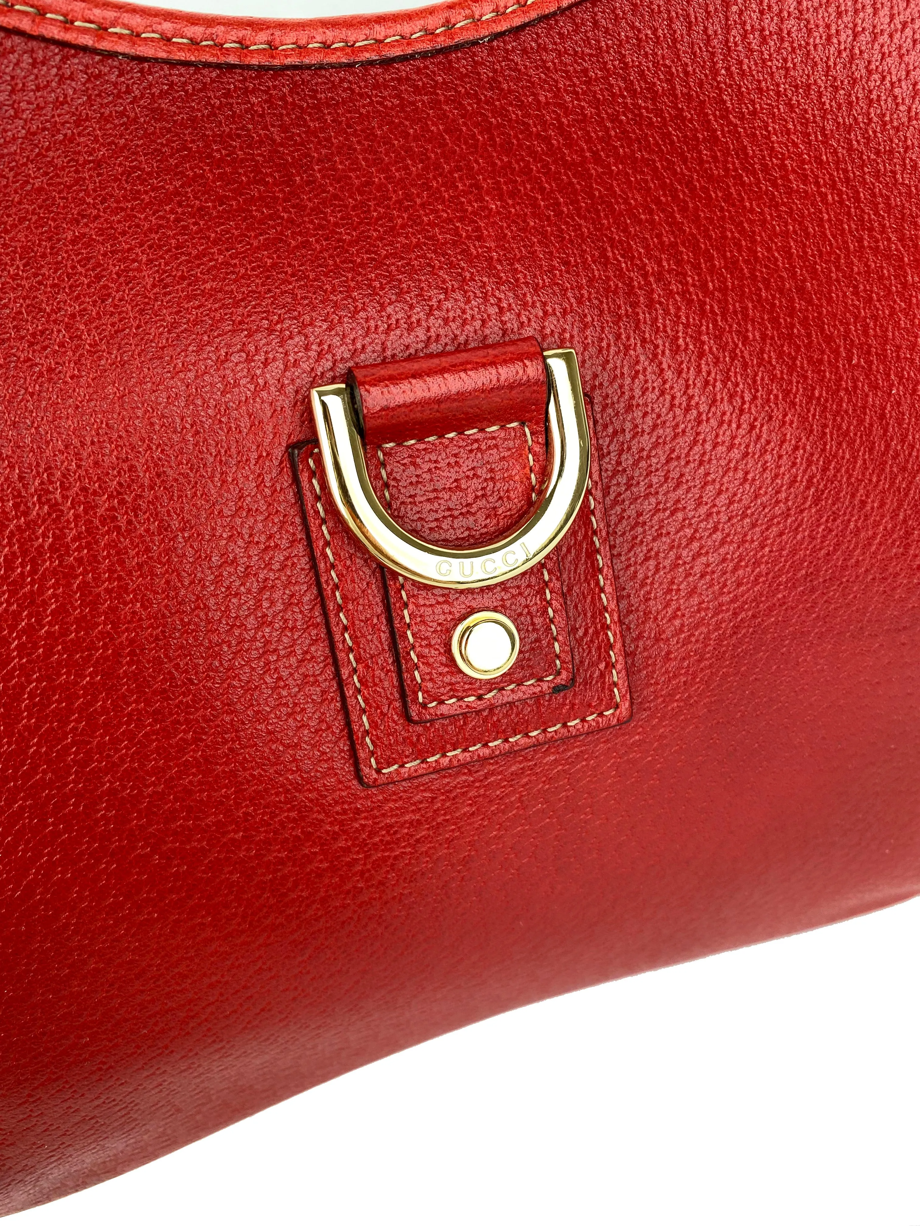 Gucci Vintage Red Hobo Bag