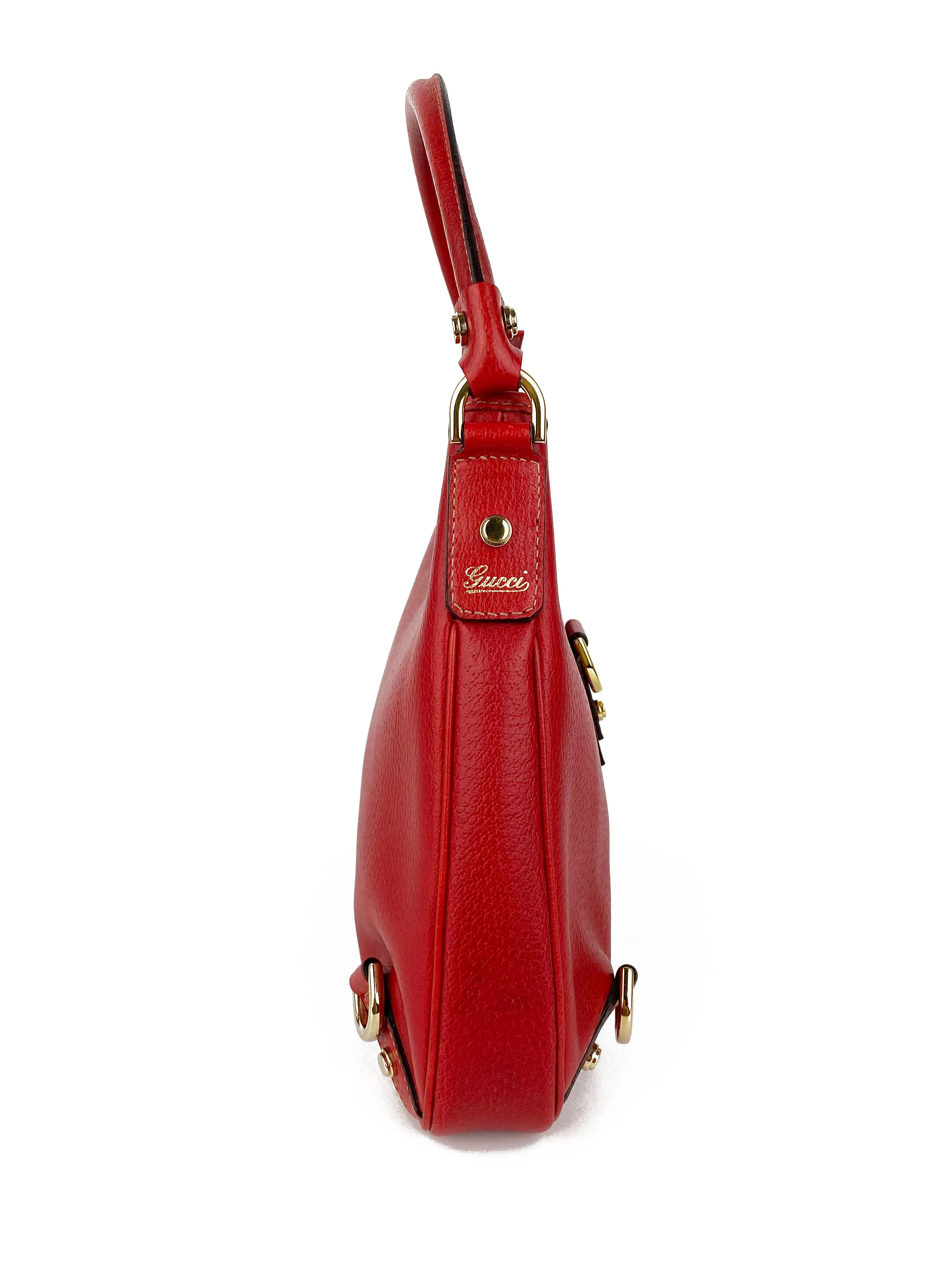 Gucci Vintage Red Hobo Bag