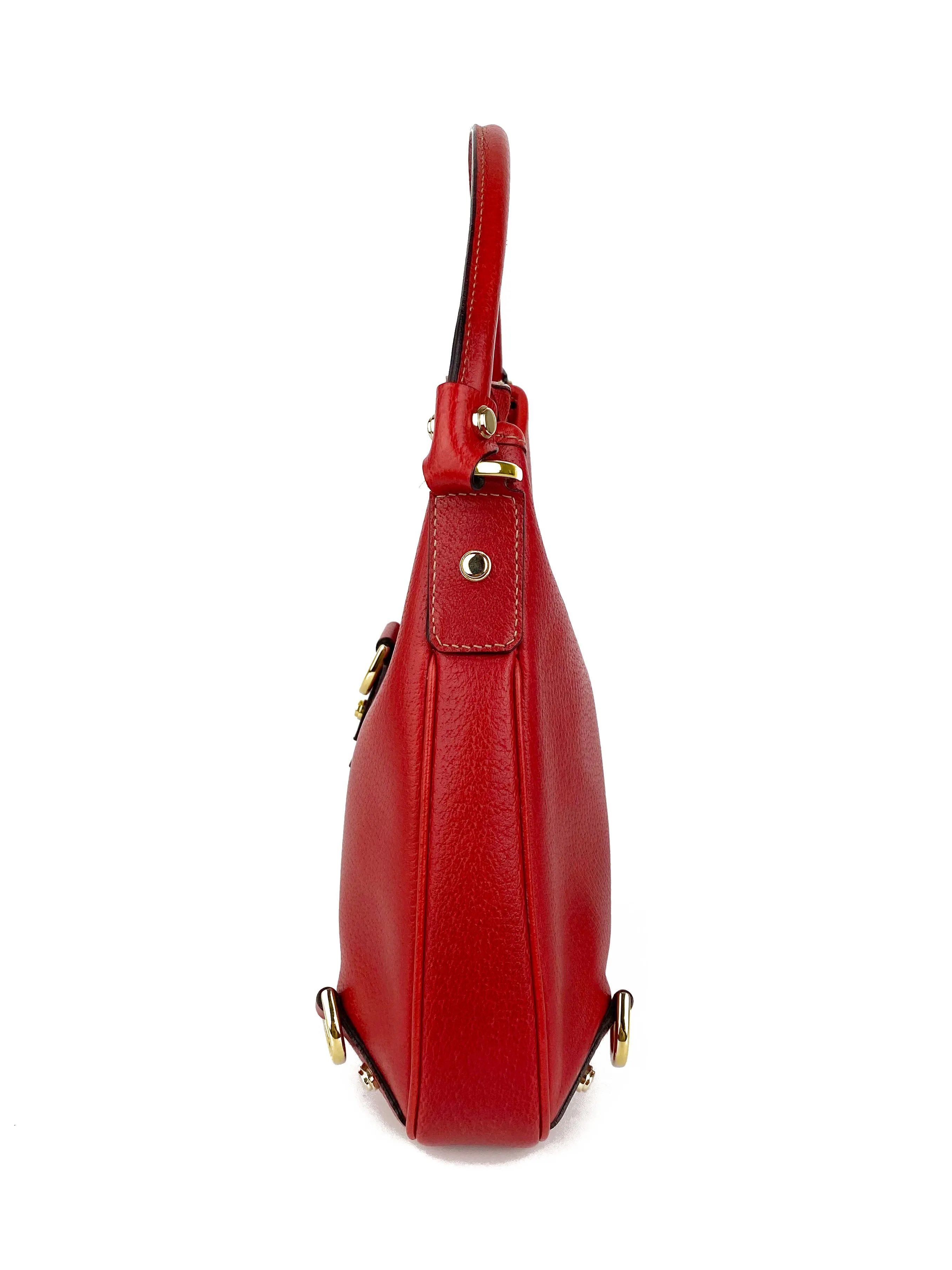 Gucci Vintage Red Hobo Bag