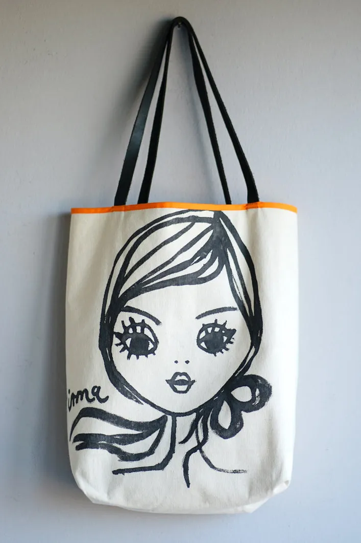 Hand Painted Canvas Bag by IRMA