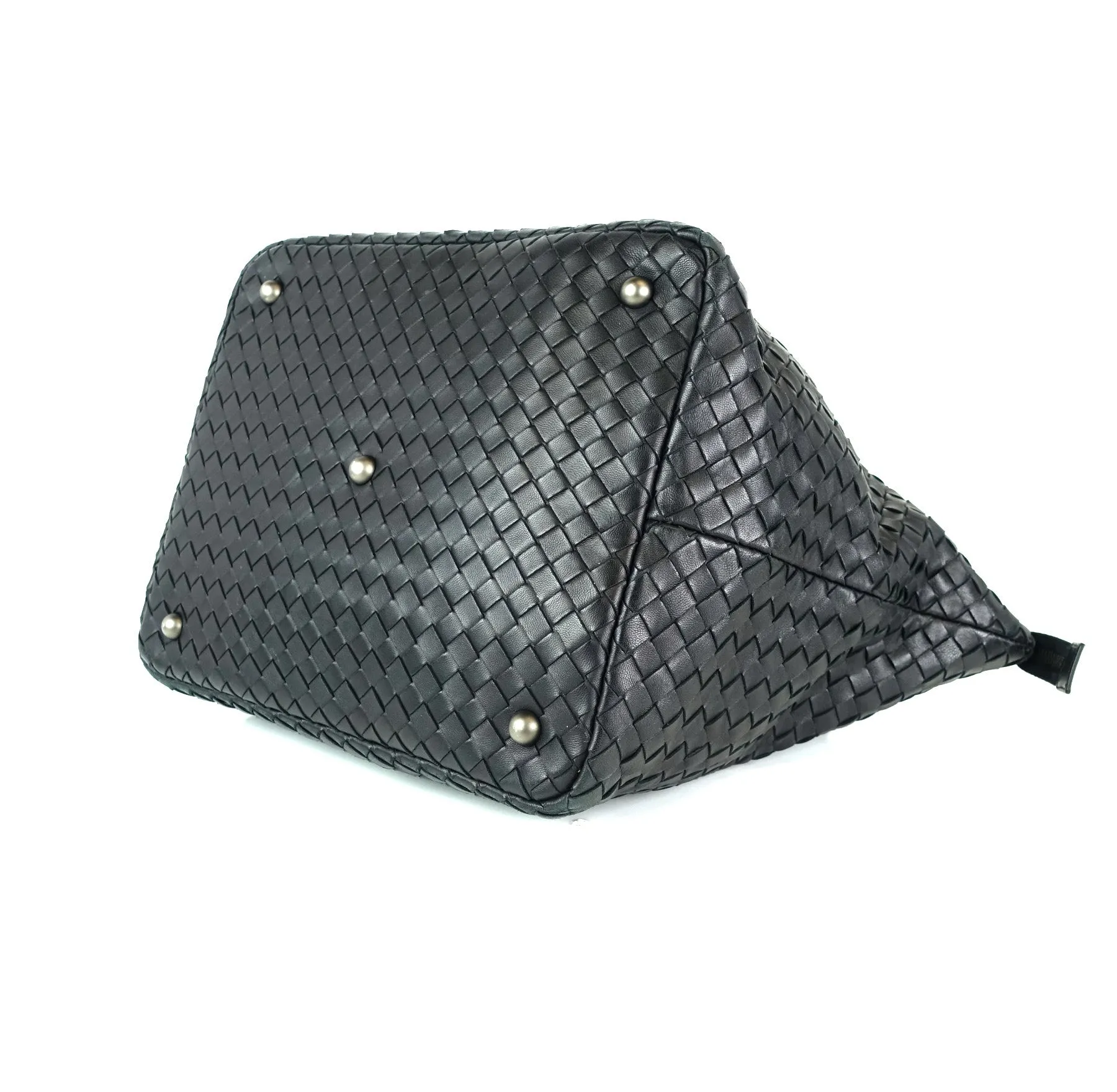 Intrecciato Nappa Leather Top Zip Handbag