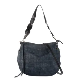 Jimmy Choo Studded Denim Artie Shoulder Bag