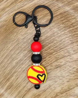 Keychain-Softball Love