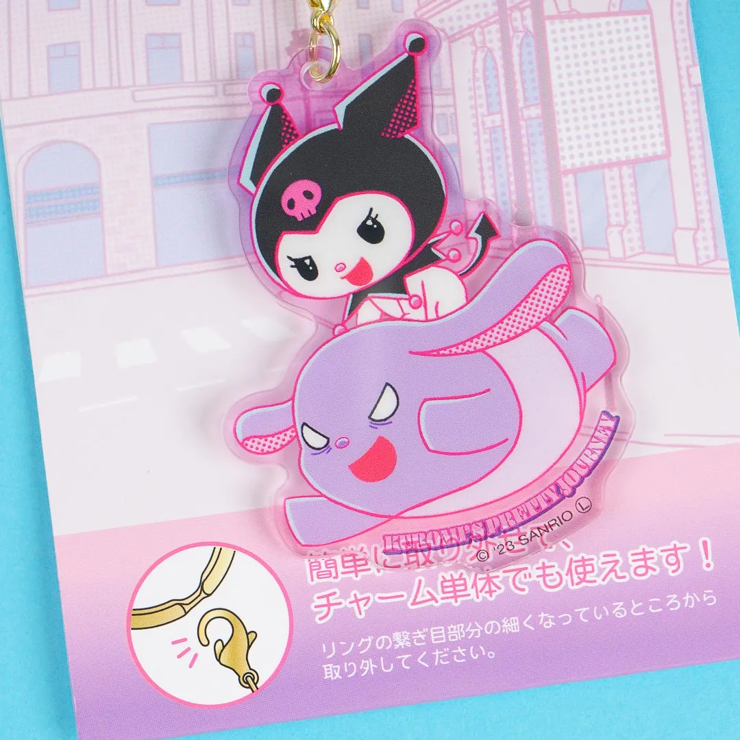 Kuromi's Pretty Journey Triple Charm Keychain - Moody Bunny