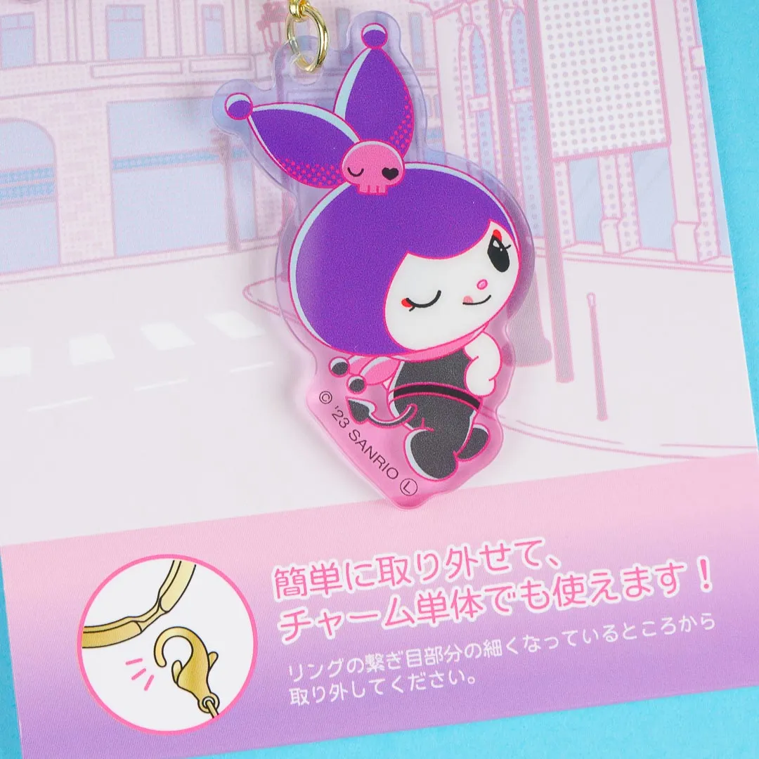 Kuromi's Pretty Journey Triple Charm Keychain - Moody Bunny