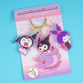 Kuromi's Pretty Journey Triple Charm Keychain - Moody Bunny