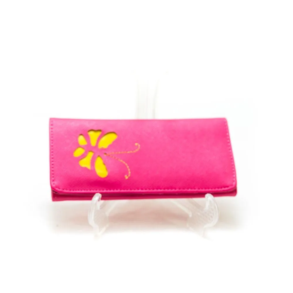 Ladies Hand U Wallets Pink – Butterfly – WPS-15