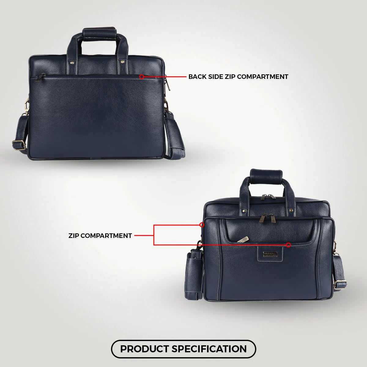 Leather office side bag For Laptop - Laptop Bag for 14-16 Inch Laptop/MacBook - 1 Year Warranty