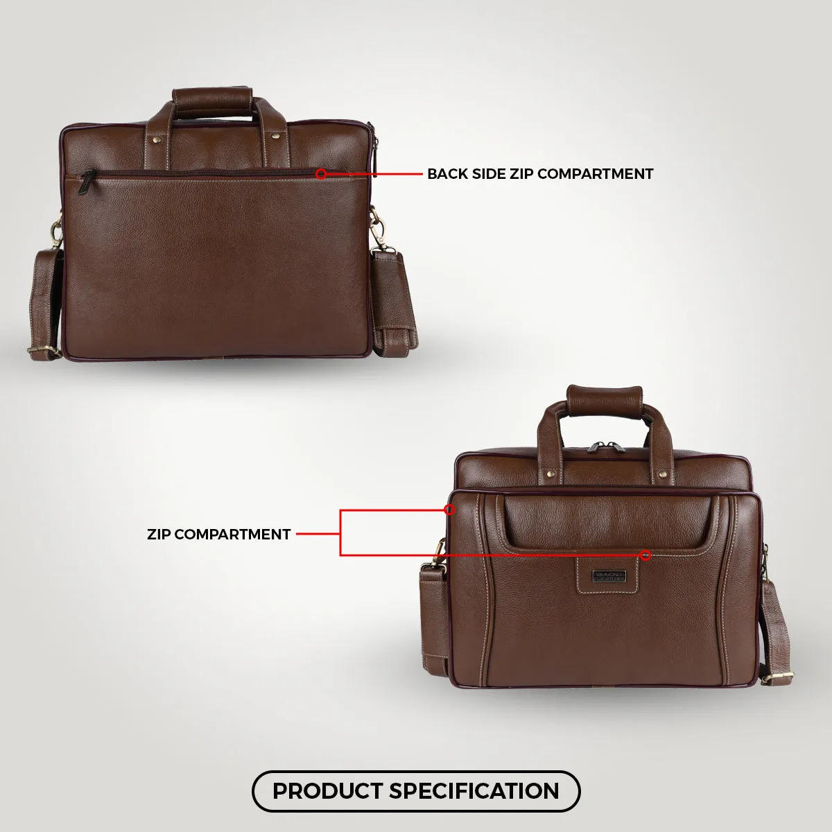 Leather office side bag For Laptop - Laptop Bag for 14-16 Inch Laptop/MacBook - 1 Year Warranty