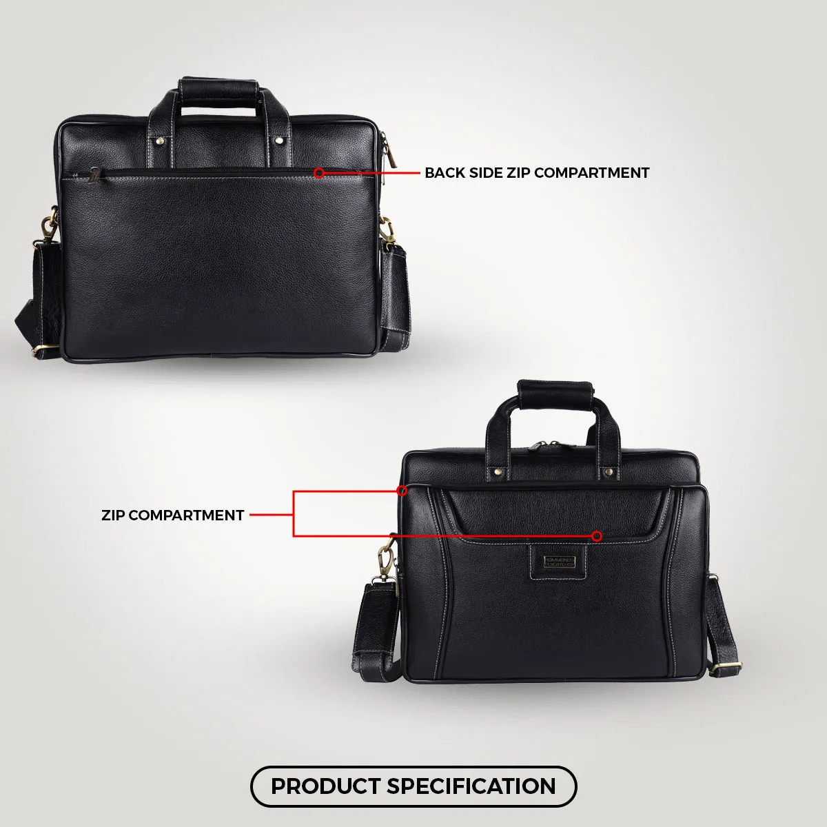 Leather office side bag For Laptop - Laptop Bag for 14-16 Inch Laptop/MacBook - 1 Year Warranty