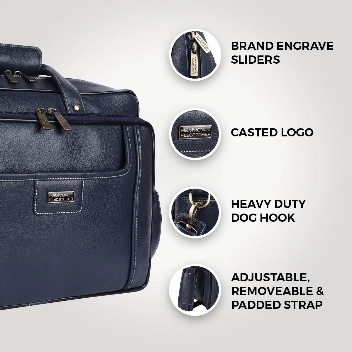 Leather office side bag For Laptop - Laptop Bag for 14-16 Inch Laptop/MacBook - 1 Year Warranty