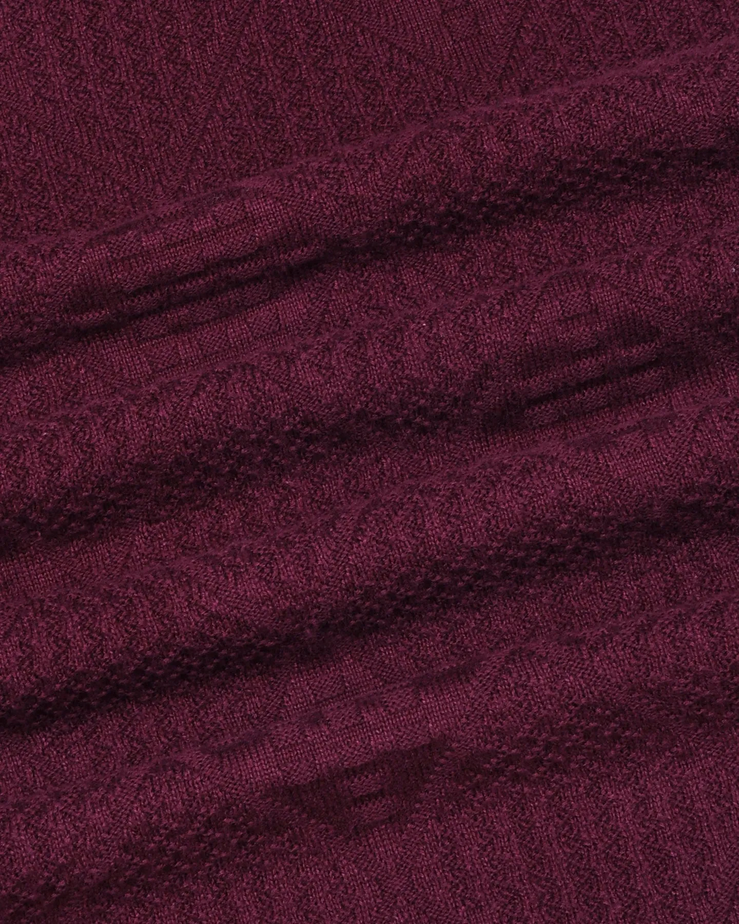 Lisson Wine Maroon Knitted Cotton T-Shirt