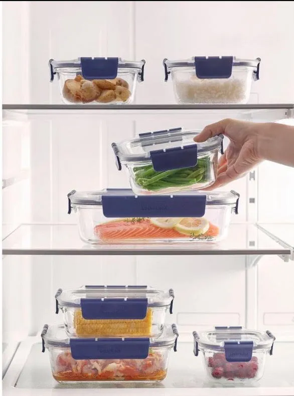 Lock & Lock Top Class Glass With Tritan Lid Square Container - 300ml
