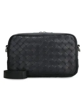 Men's Medium Intrecciato Camera Bag in Black | Size UNICA | 755923V2HL1