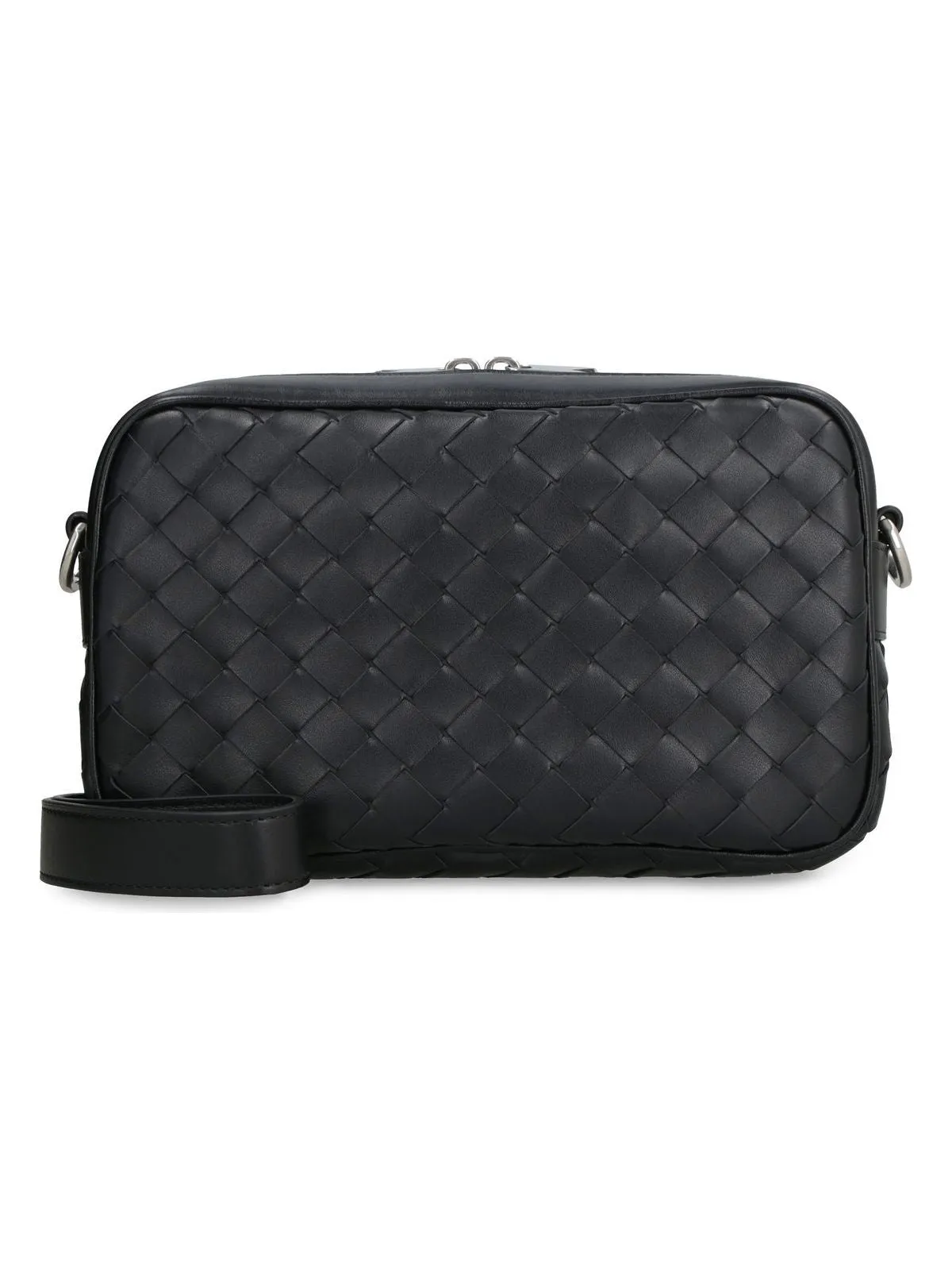 Men's Medium Intrecciato Camera Bag in Black | Size UNICA | 755923V2HL1