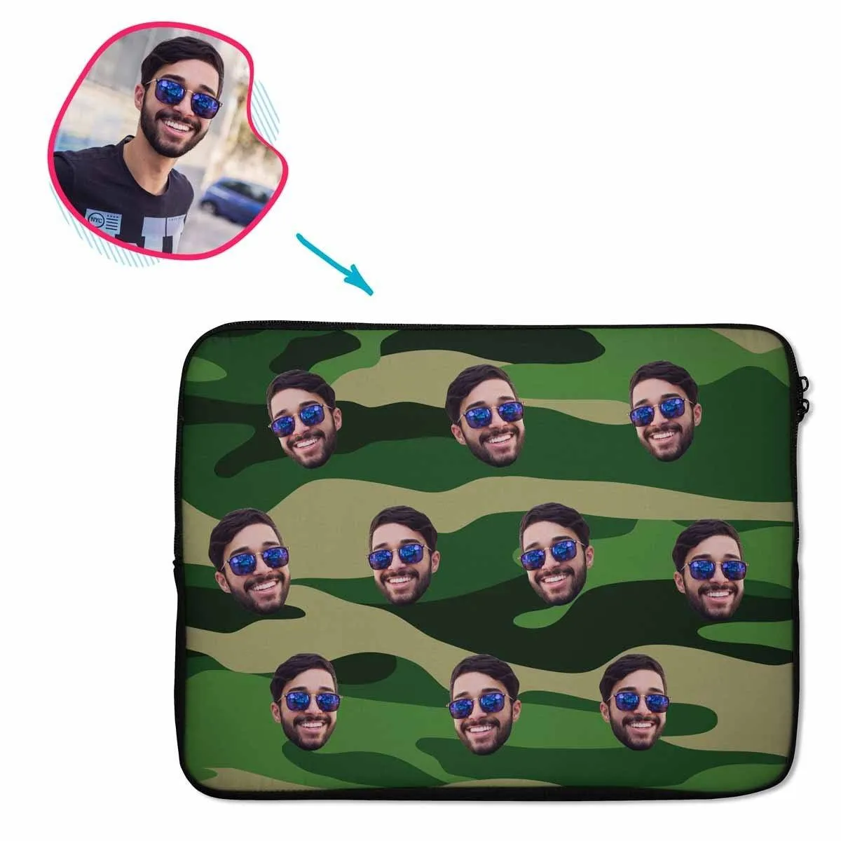 Military Personalized Laptop Sleeve