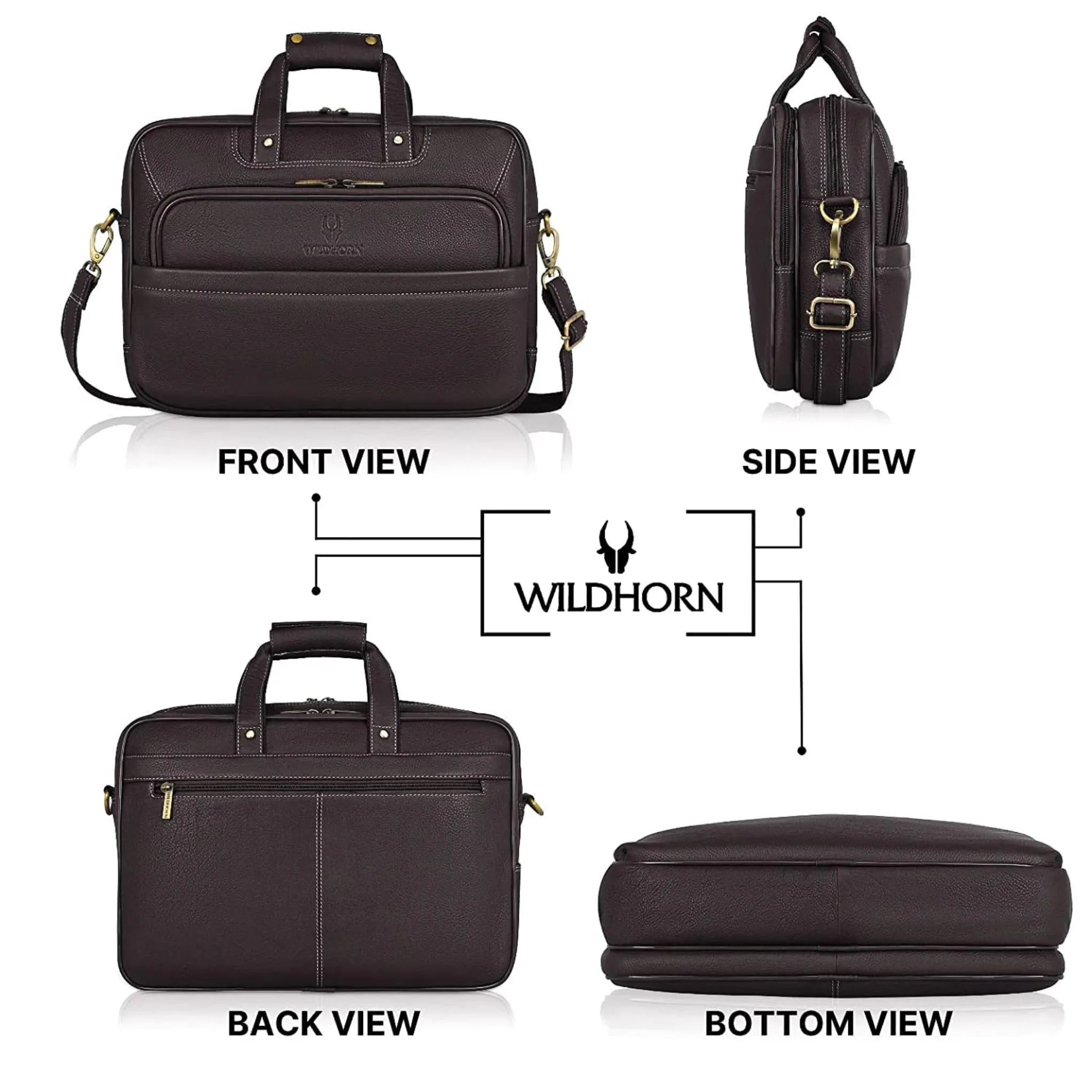 MISSOURI Leather Laptop Messenger Bag for Men
