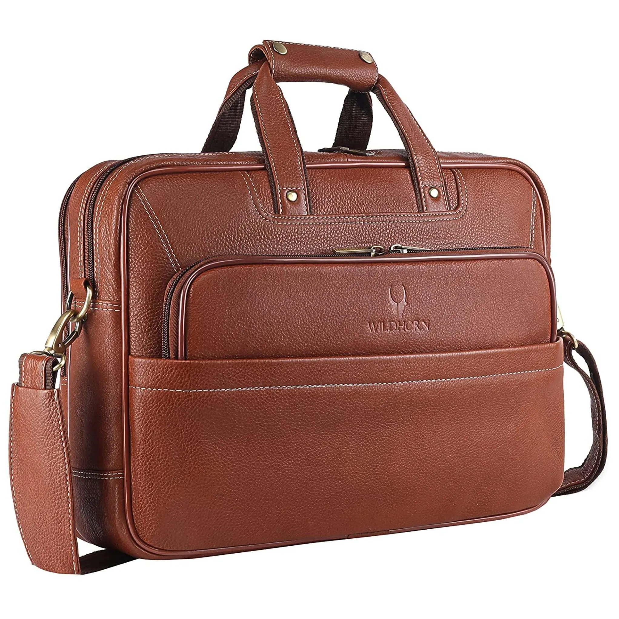 MISSOURI Leather Laptop Messenger Bag for Men