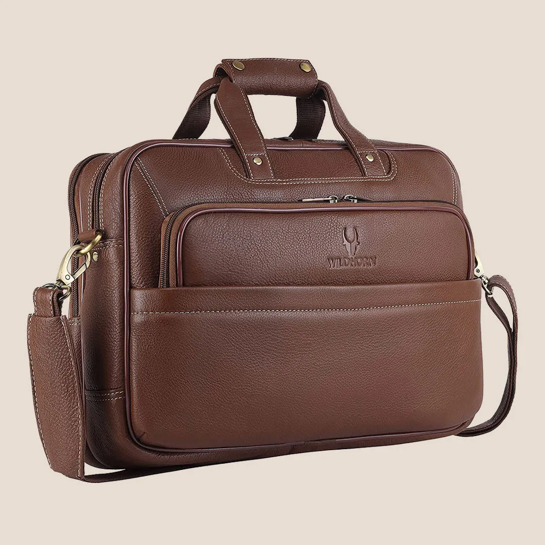 MISSOURI Leather Laptop Messenger Bag for Men