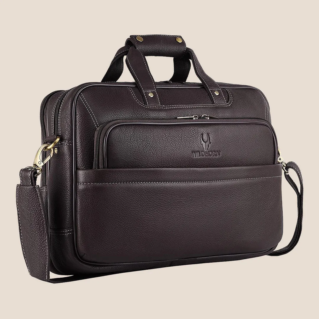 MISSOURI Leather Laptop Messenger Bag for Men
