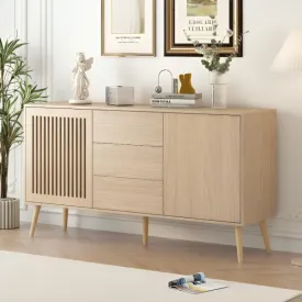 Modern Cabinet with 2 Doors and 3 Drawers