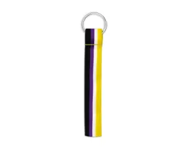Nonbinary Flag Lanyard Style Keychains