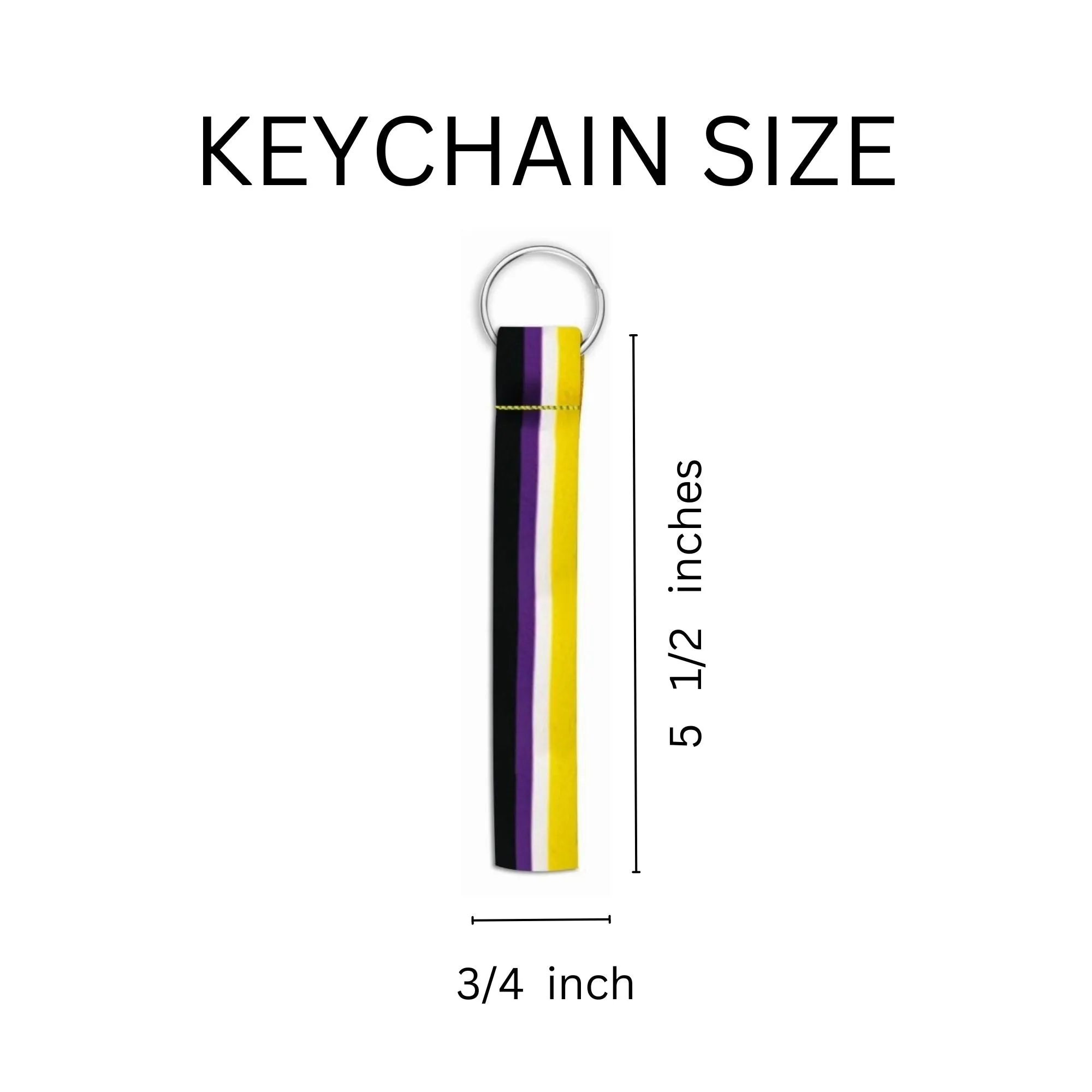 Nonbinary Flag Lanyard Style Keychains