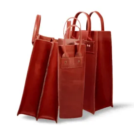 Padstal Square Wine Leather Bag