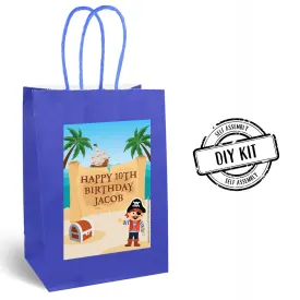 Personalised Pirate Paper Party Bags - Pack of 12