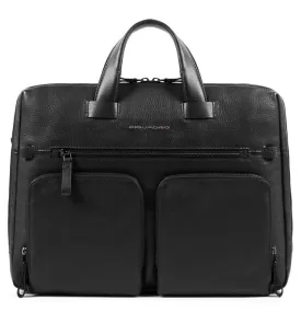 Piquadro Line Unisex Black Laptop Briefcase