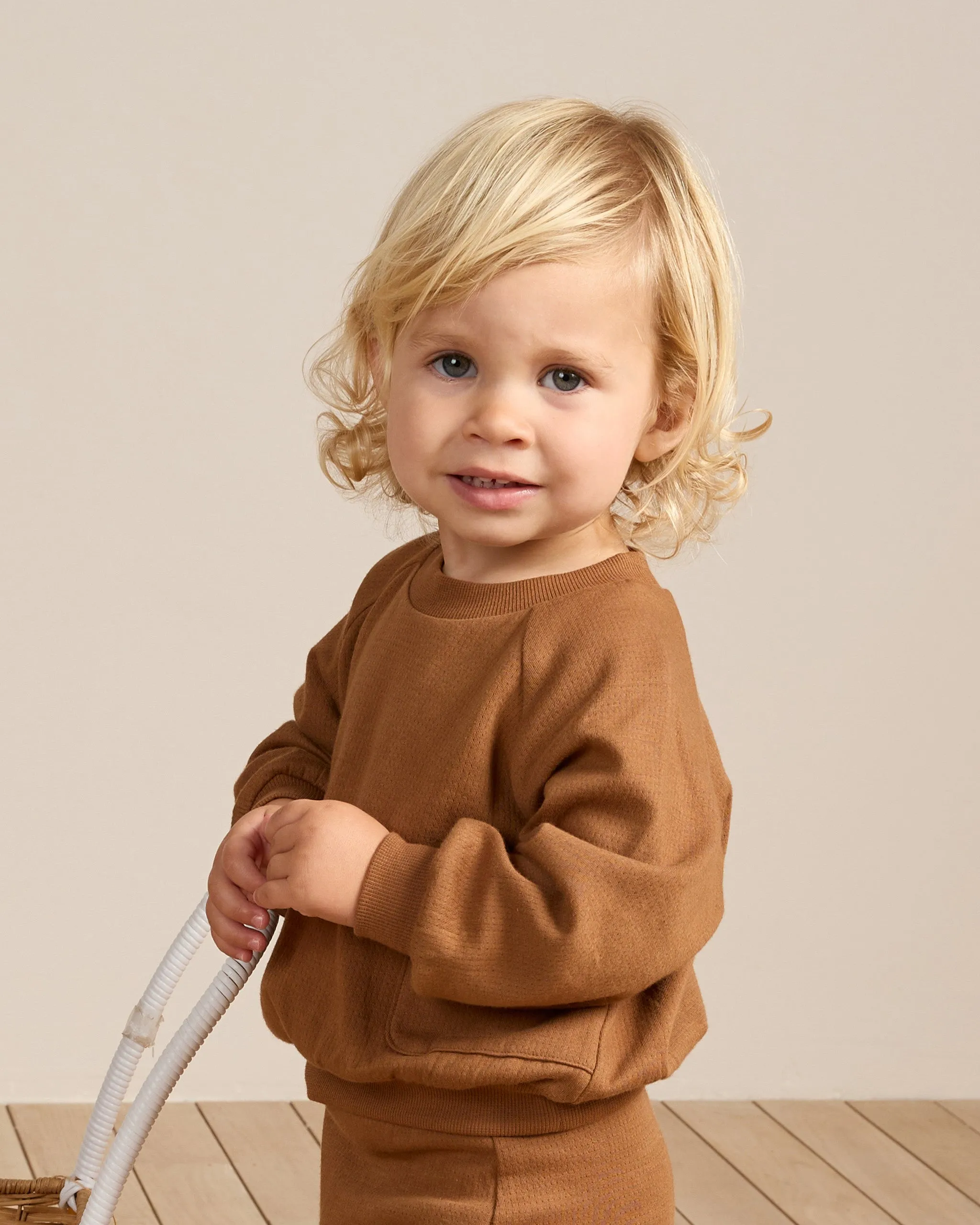 Quincy Mae - Pocket Sweatshirt in Cinnamon